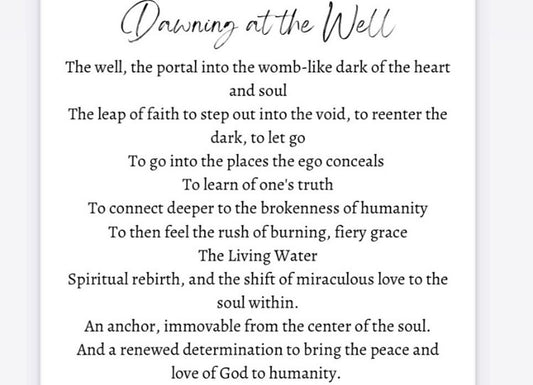 Dawning at the well
