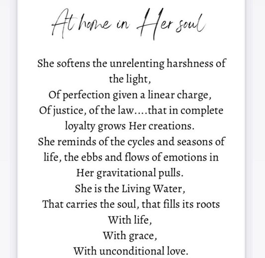 At home in Her soul